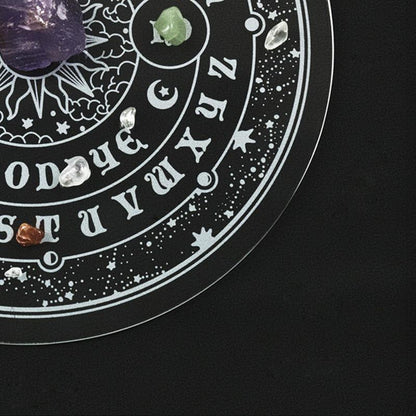 8.6in Clear Acrylic Divination Pendulum Decision Scrying Board With Moon Star M image 0