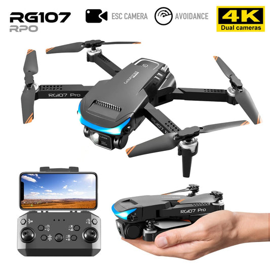 2023 RG107 Mini Drone Obstacle Avoidance HD drone 4k profesional Dual Camera Op