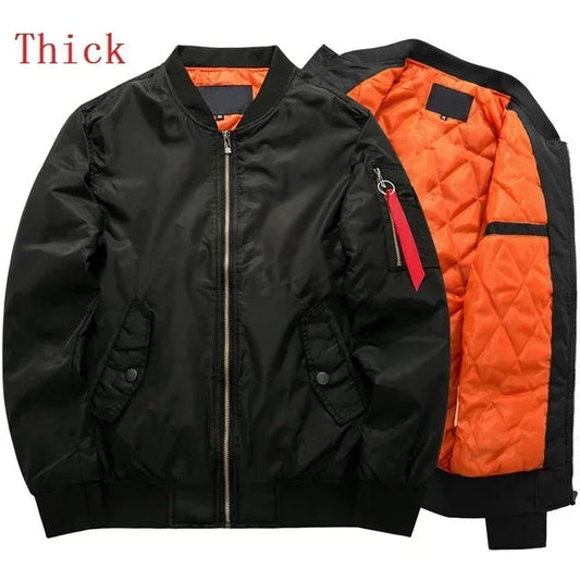 2023 New MA1 Pilot Bomb Jacket Men's Autumn and Winter Thickened Baseball Suit