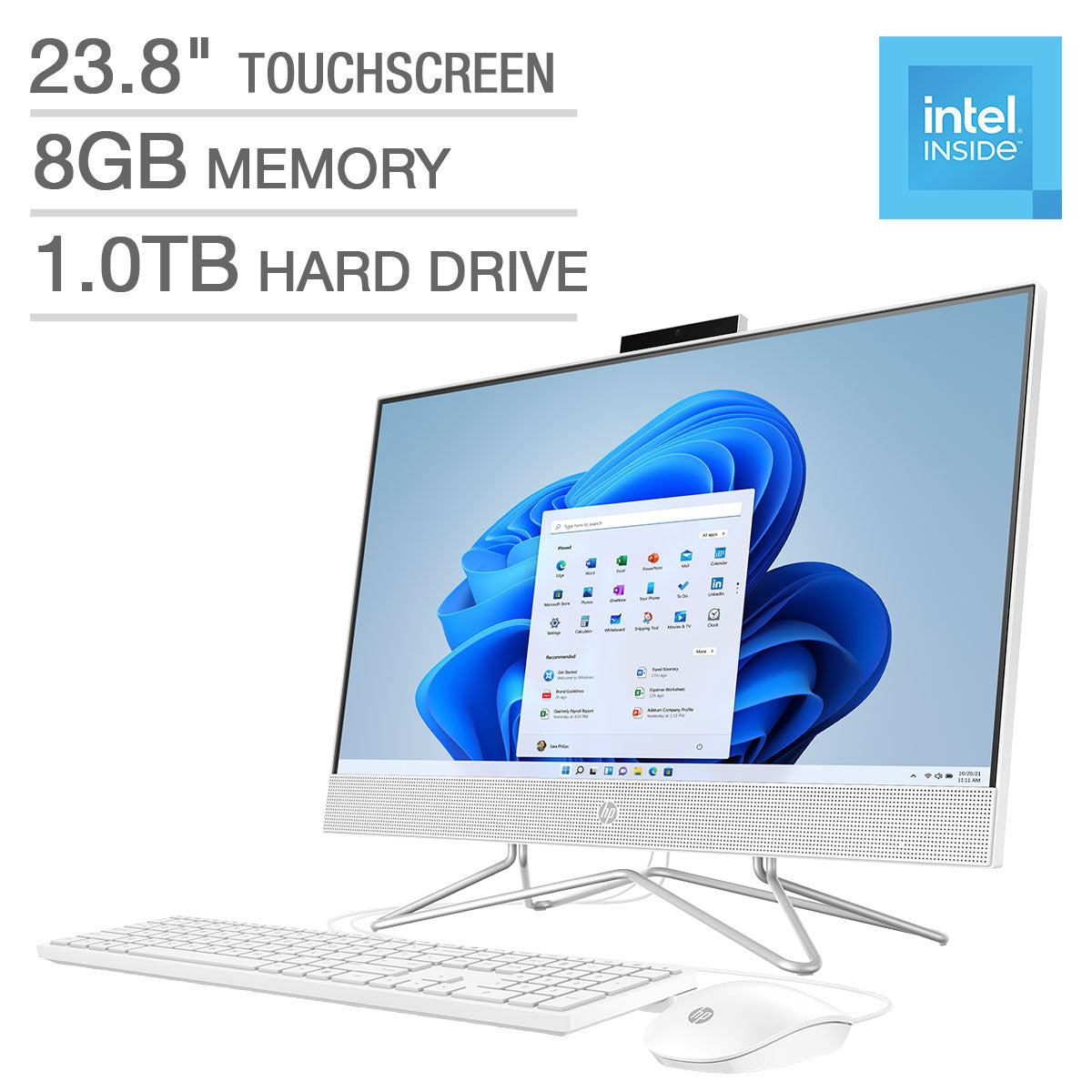 HP 23.8" Touchscreen All-in-One Desktop - Intel Pentium Silver J5040 - 1080p image 0