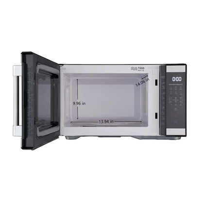 USA Essentials 1.1 Cu. Ft. Countertop Microwave Oven, 1000 Watts, Black Stainless Steel image 4
