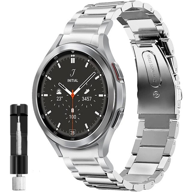 No Gaps Stainless Steel Strap For Samsung Galaxy Watch 6 4 5 40mm 44mm 6 Classi image 4