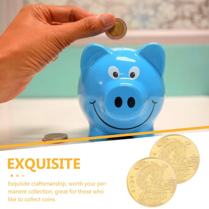 Three-dimensional Relief Year Of Dragon Coin Iron Figures Collectibles Home Dec image 1