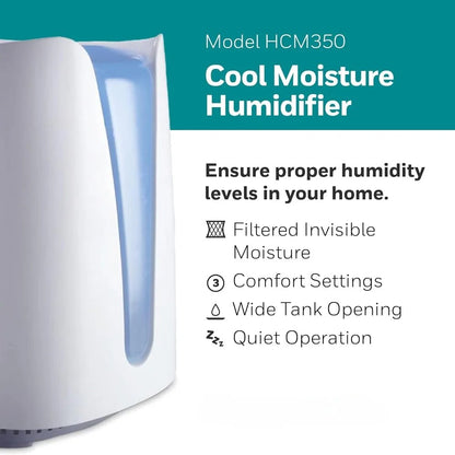 2023 New Honeywell Cool Moisture Humidifier, Medium Room, 1 Gallon Tank, Invisi image 0
