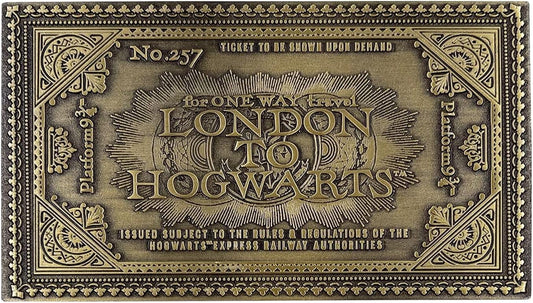 Harry Potter Hogwarts Express Train Ticket Limited Edition Metal Replica image 0