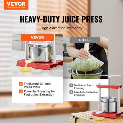 VEVOR 2L 3L 6L Manual Fruit Press Stainless Steel Household Manual Squeezer Cid image 5