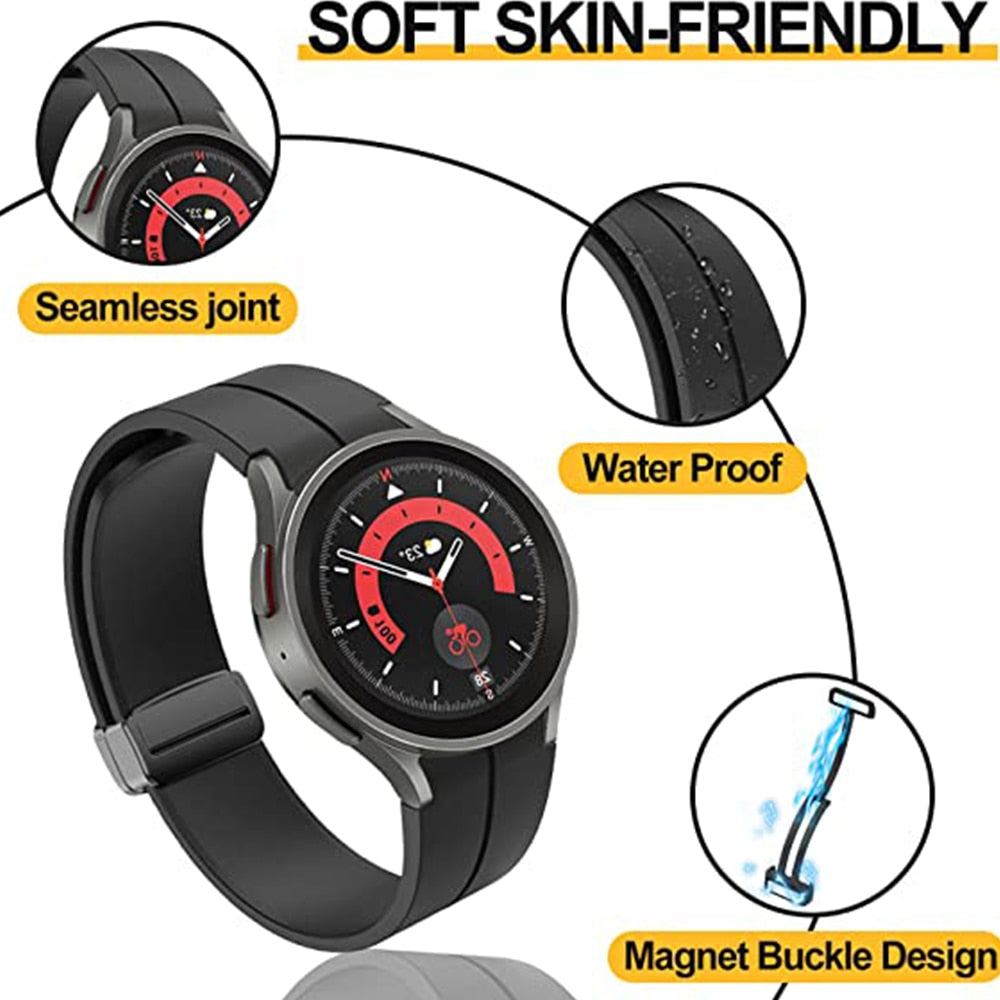 Silicone Strap for Samsung Galaxy Watch 6 Classic 43mm 47mm Watch 6 40mm 44mm M image 12