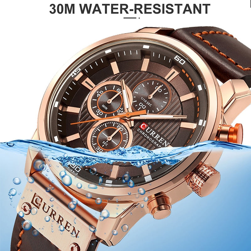 CURREN Brand Watch Men Leather Sports Watches Men's Army Military Quartz Wristw image 5