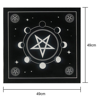 2pcs/set Pentagram Tarot Tablecloth with Bag Velvet Altar Tarot Cloth Pentacles image 3