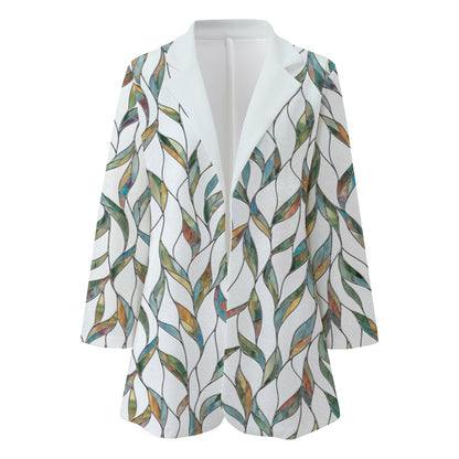 Spring Autumn Fashion Blazer Jacket Women Casual Pockets Long Sleeve Work Suit  image 7