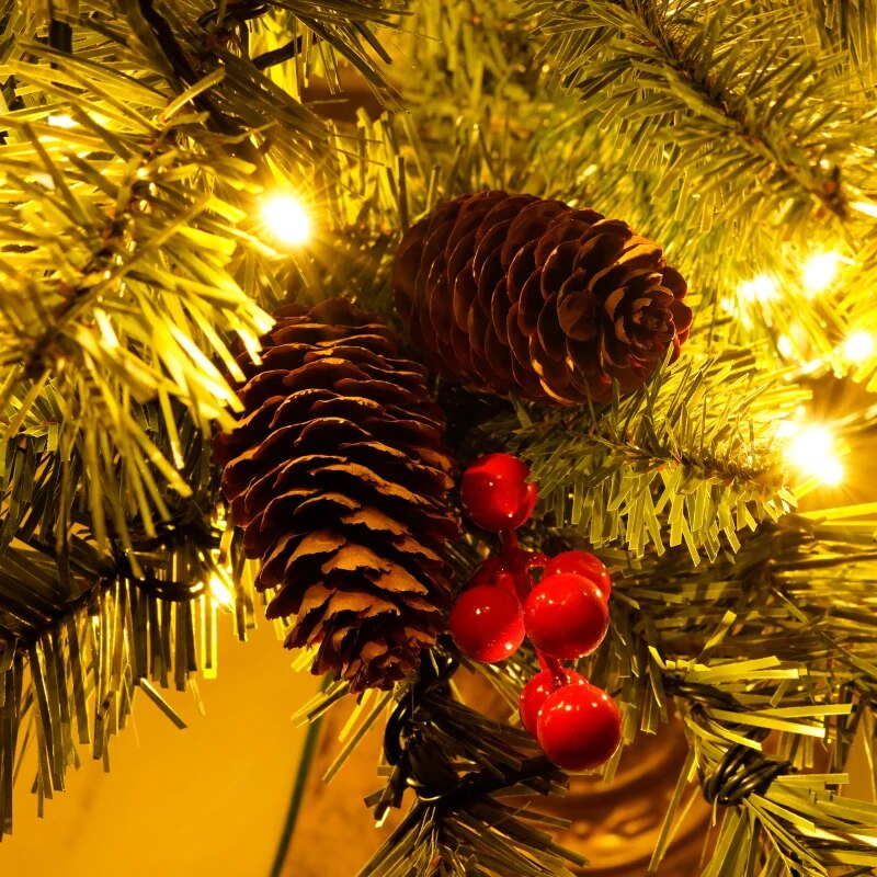 Pre-lit Christmas Tree Artificial Christmas 4-Piece Set,Garland, Wreath and Set image 3