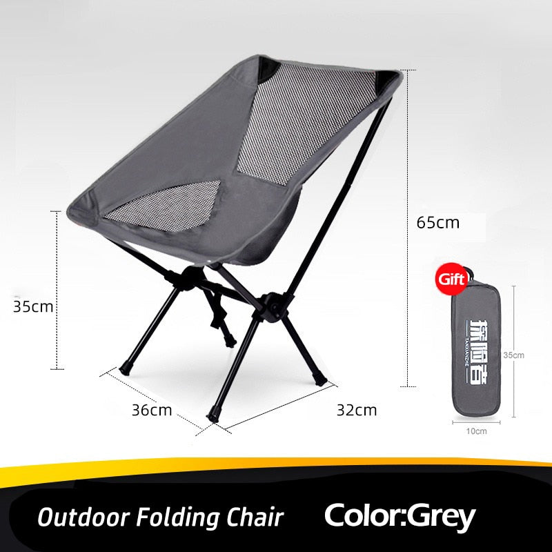 TANXIANZHE Outdoor Portable Camping Chair Oxford Cloth Folding Lengthen Seat fo image 2