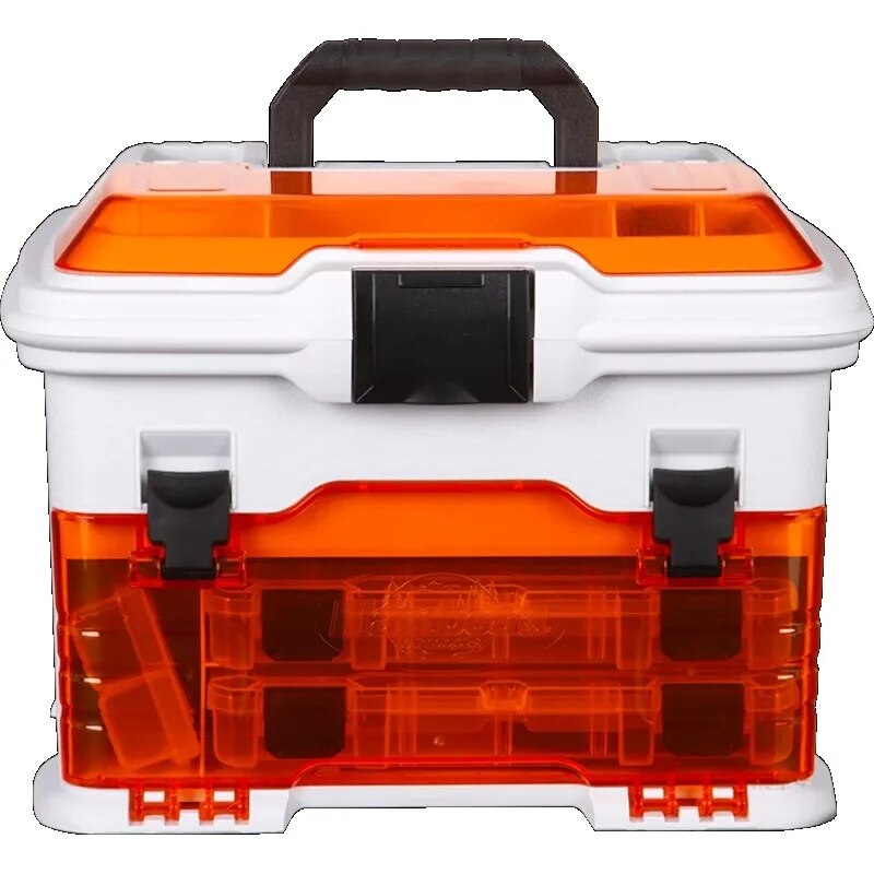 Flambeau Outdoors. T4P Pro Multi Loader, Fishing Tackle Box, White, Orange, 33.