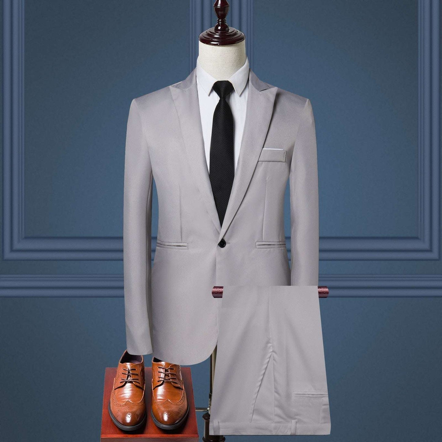 Men 3 Piece Suit Wedding Party Business Office Formal Blazers Sets Jac