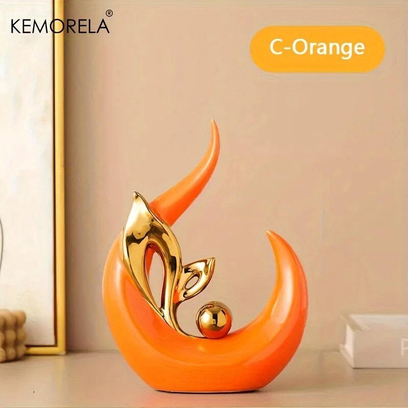 Ceramic Statue Nordic Creative Light Luxury Living Room Decoration Sculptures a image 3