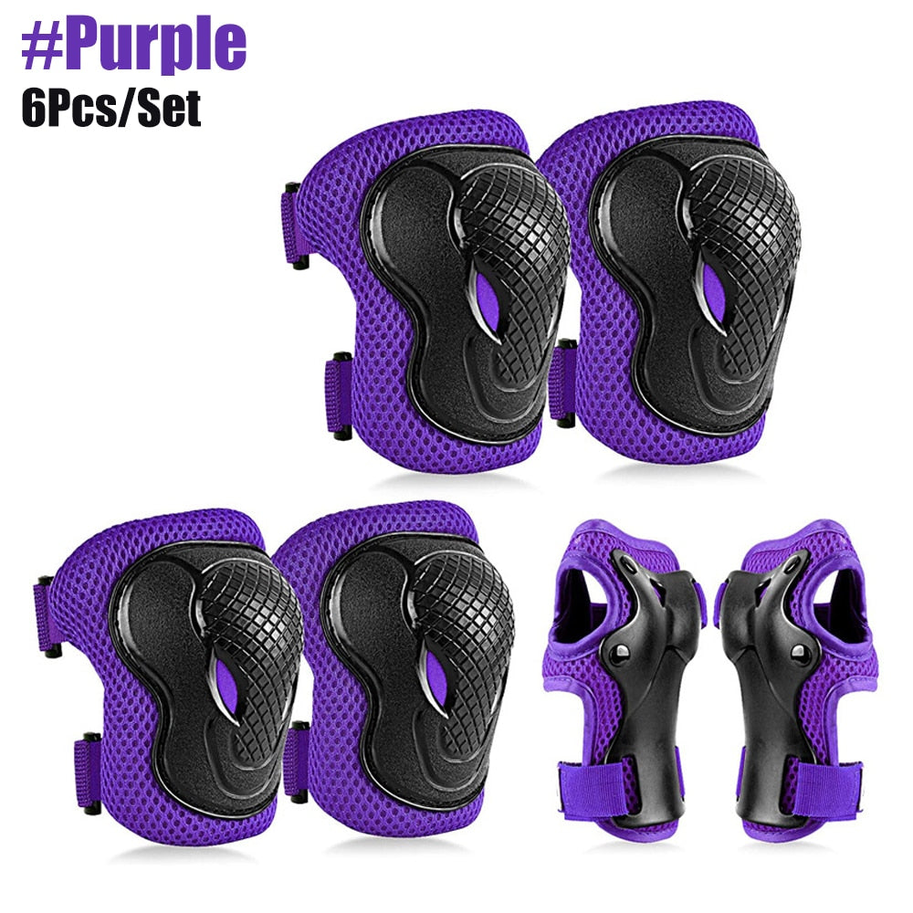 GOMOREON 6Pcs/Set Kids Safety Knee Pads Elbow Pads Wrist Guards Children Protec image 5