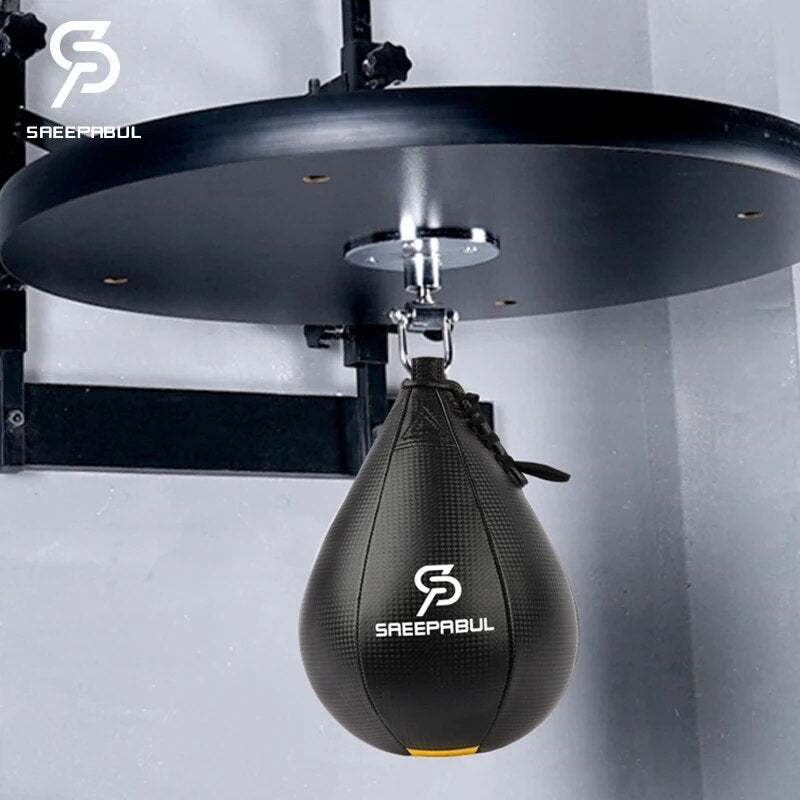 High Quality PU Pear-shaped Boxing Speed Ball Hanging Punching Bag For Thai Fit image 7