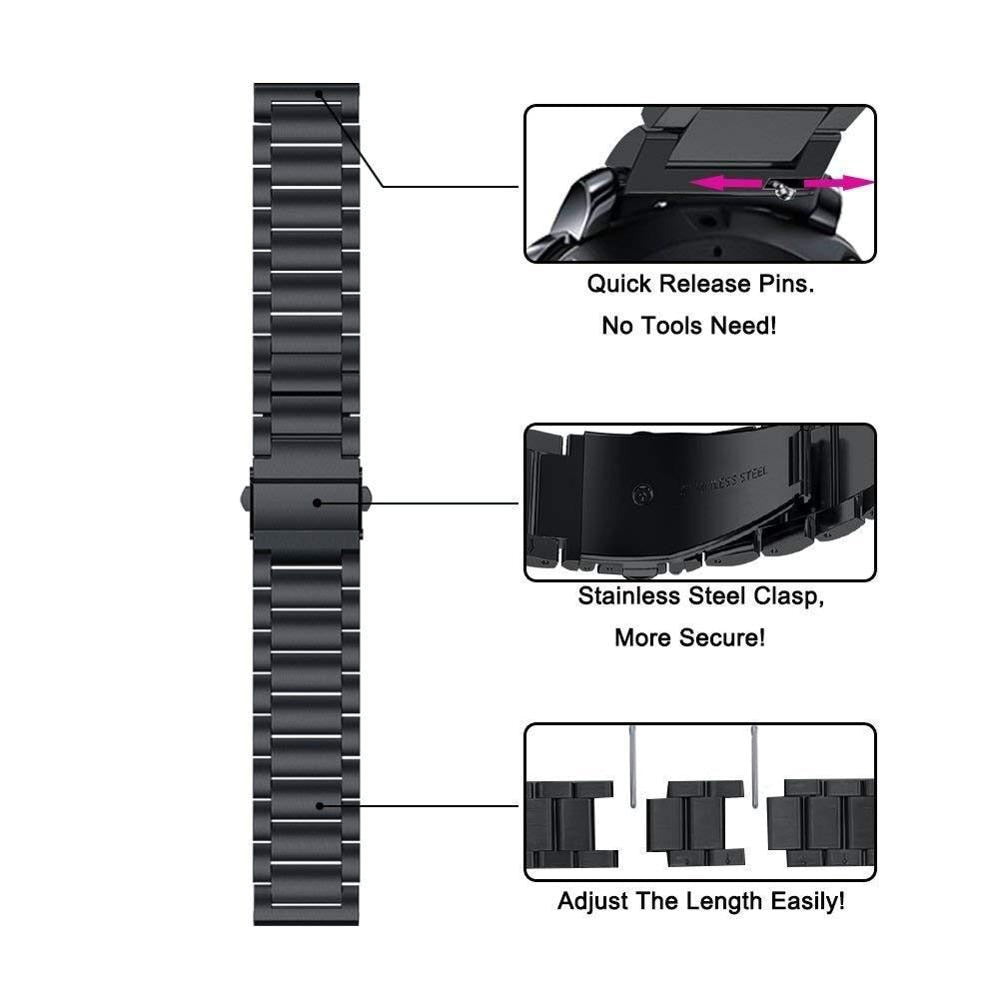 22MM Watch Band For Amazfit GTR 4 3 Pro Bracelet Stainless Steel Metal Strap Fo image 12