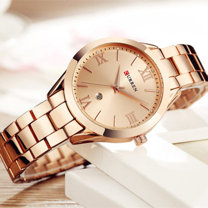 CURREN Gold Watch Women Watches Ladies 9007 Steel Women's Bracelet Watches Fema image 7