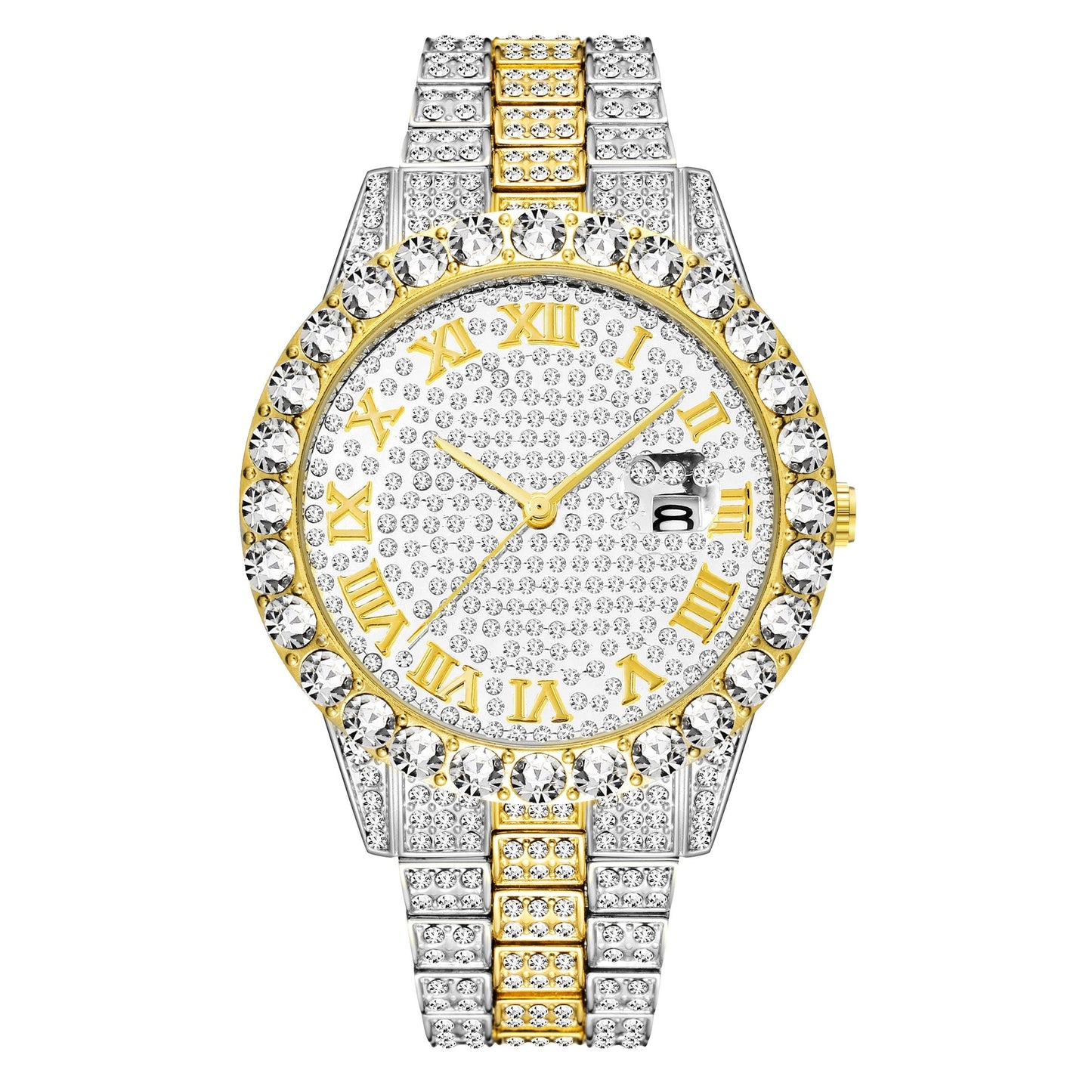 Diamond Men Women Watches Gold Watch Ladies Wrist Watch Luxury Rhinestone Unise image 6