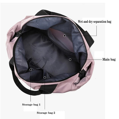 Women Large Capacity Gym Bag Waterproof Swimming Yoga Sports Bags Multifunction image 9