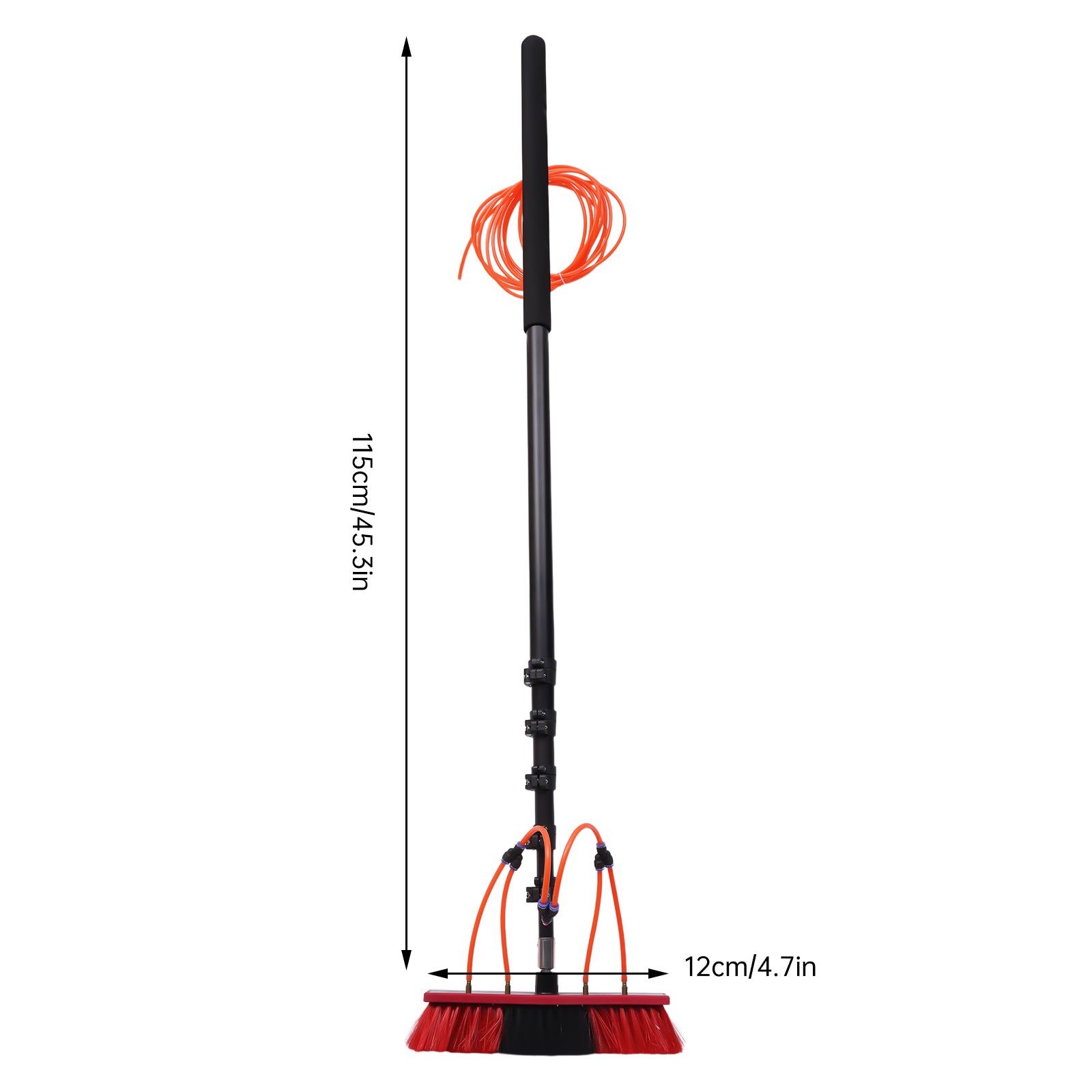 Water Fed Pole Kit, 20ft Length Water Fed Brush, Water Fed Cleaning System, Alu image 1