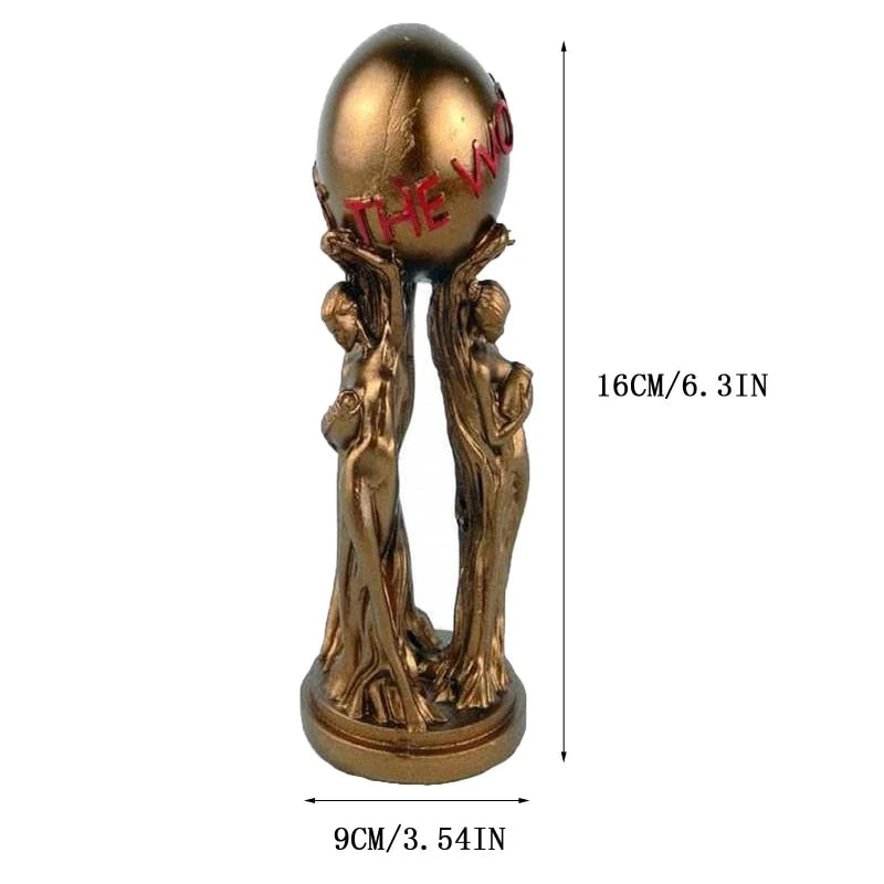 The World Is Yours Resin Statue Ornaments Miniatures Home Decoration Crafts Off image 4