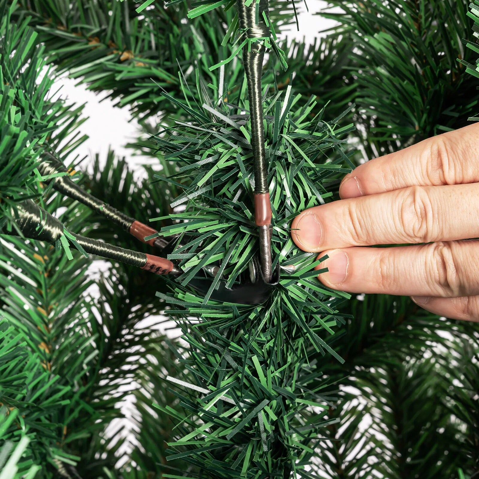  Sale 6FT Christmas Tree Artificial Decoration with PVC Foldable Metal Folda image 4