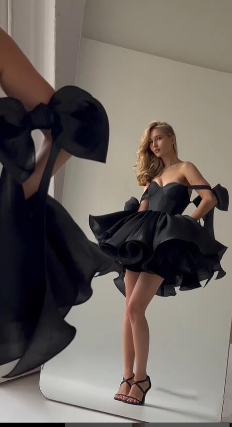 Latest Homecoming Dresses 2024 Sweet Heart Short Bow Prom Birthday Party Gowns  image 5