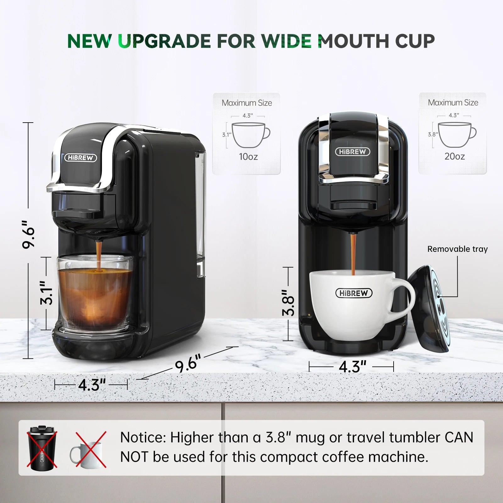 HiBREW Multiple Capsule Coffee Machine, Hot/Cold Dolce Gusto Milk Nespresso Cap image 9
