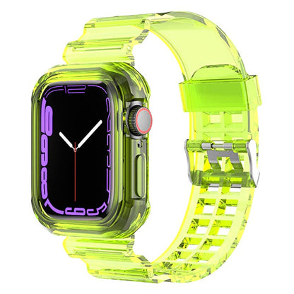 Clear Band + Case for Apple Watch 8 7 6 SE 5 3 2 Soft Transparent silicone Stra image 6