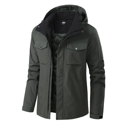 Winter Parka Men Windbreak Plus Thick Warm Windproof Fur Coats Male Military Ho image 1