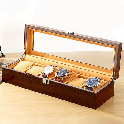 Embers Luxury Watch Box 6 Watches Piano Paint Ebony Wood Wristwatch Collection  image 6