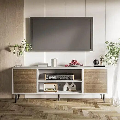Mid-Century Modern TV Stand for 55/65 " TV, Entertainment Center with Storag image 3