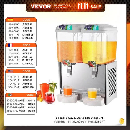 VEVOR 18L 36L 54L Cold Beverage Dispenser Electric Drink Granite Machine Food-G image 1