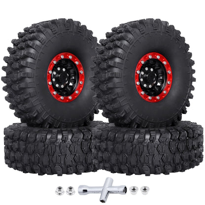 4pcs Hobbypark 1.9 " Beadlock Wheels and Tires Set for 1/10 Scale RC Crawler image 14