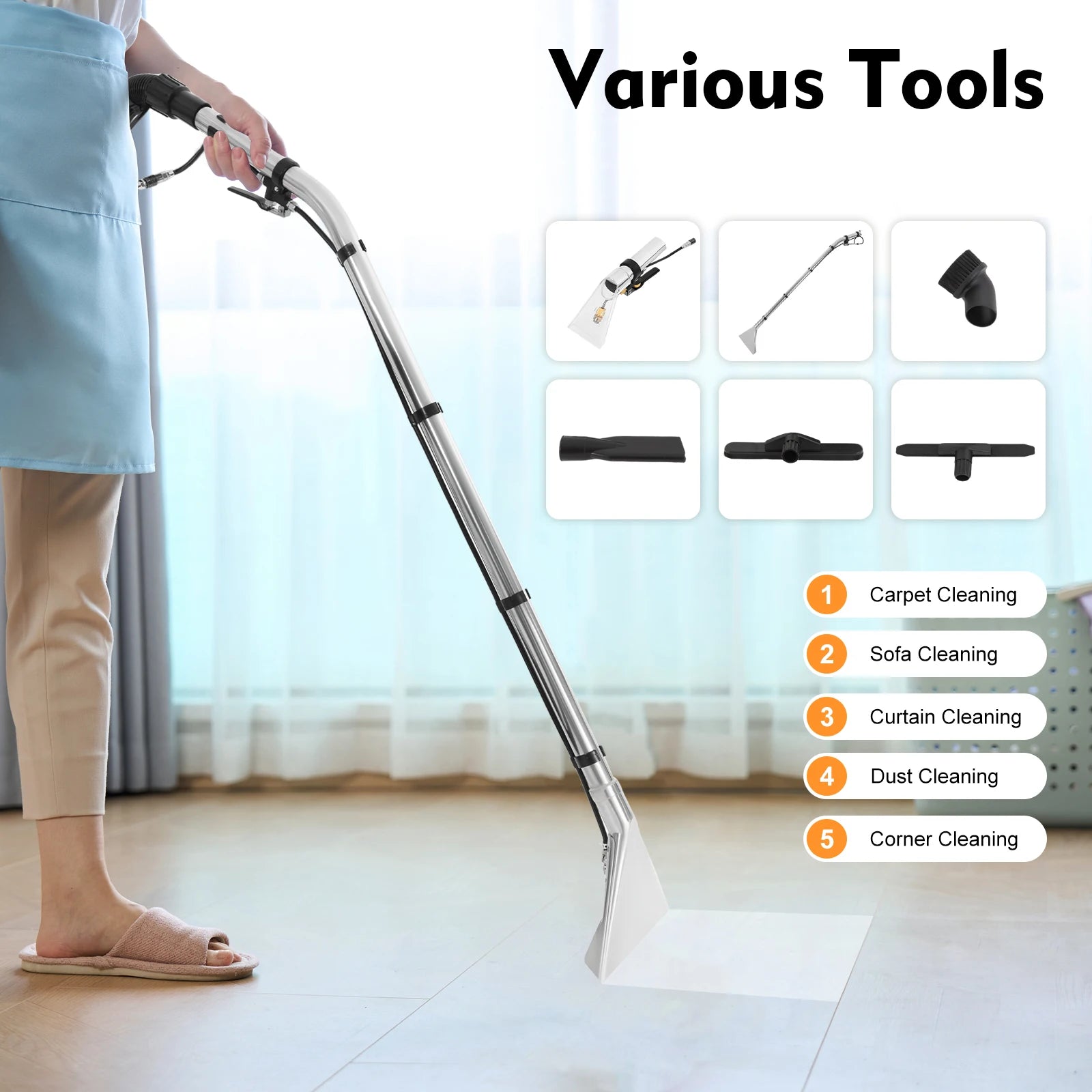 Carpet Cleaning Machine with  Suction Tools for Carpets, Sofas, Cur image 0