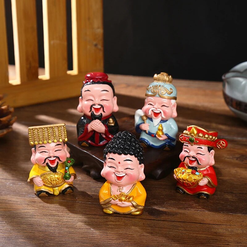 Resin God of Wealth Mascot Ornaments Home/Room/Car Decoration Feng Shui Fortune image 0