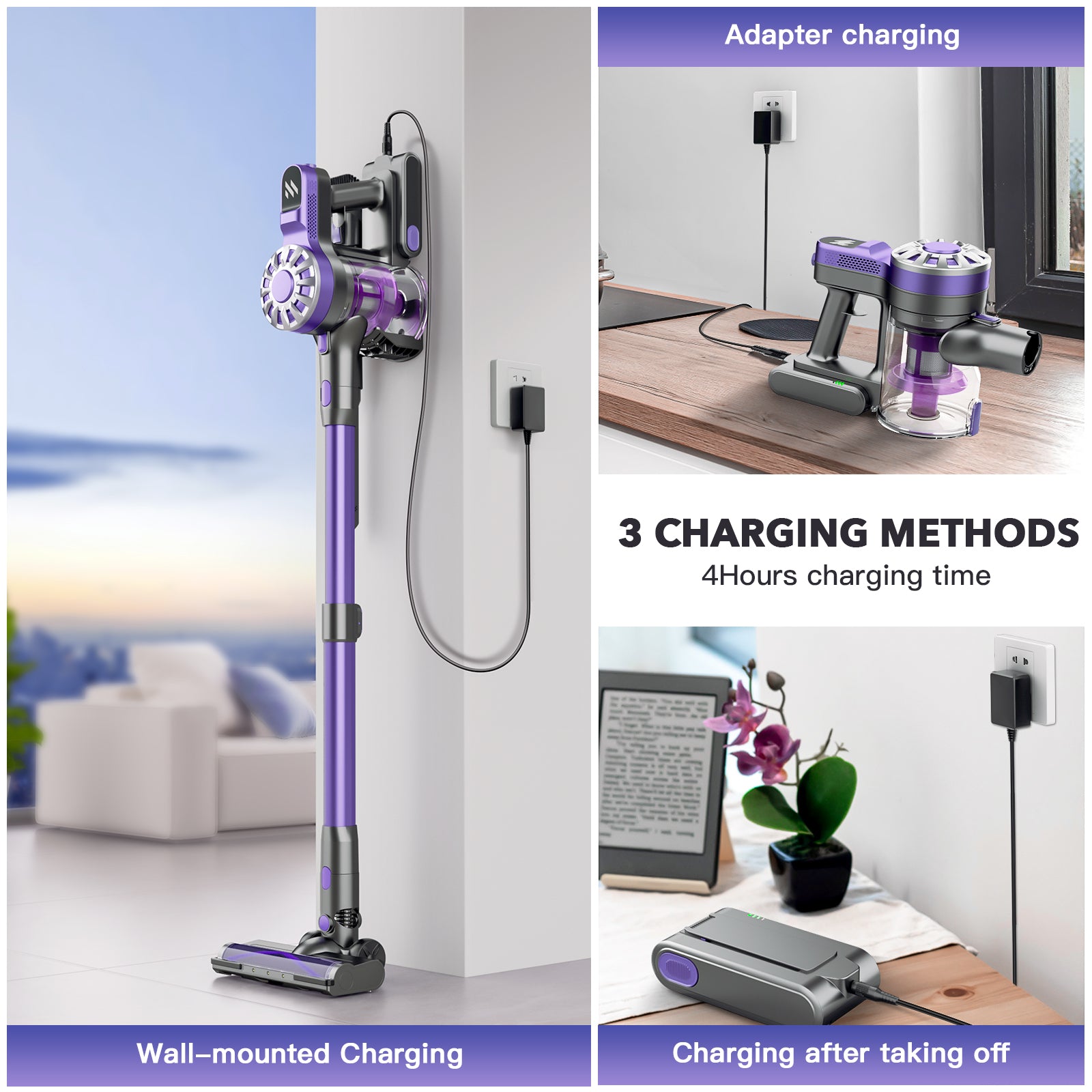 RAYFURN 12000Pa Cleaning Machine Powerful Cordless Upright Vacuum Cleaner Porta image 2