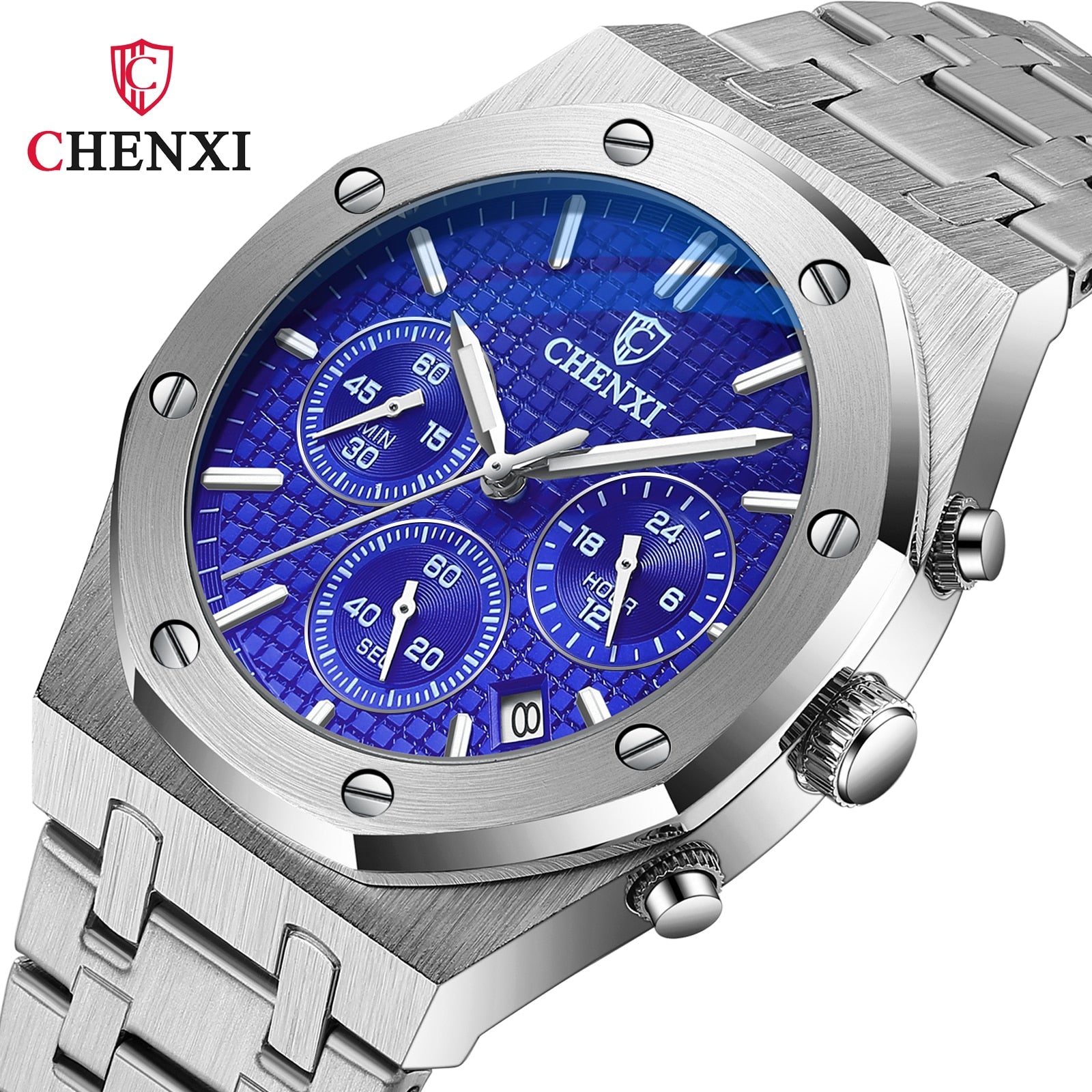 CHENXI 948 Chronograph Date Business Top Luxury Brand Quartz Watch Men Stainles image 16