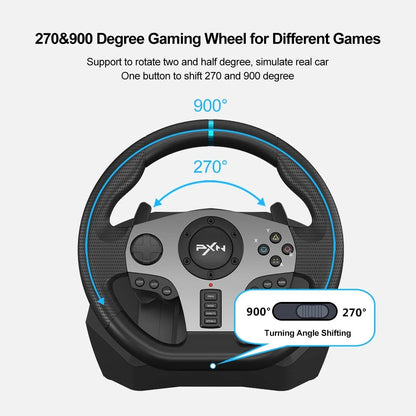 PXN V9 Volante PC Steering Wheel Gaming  270°/900° Racing Wheel for PS4/PS3/PC image 3