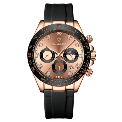 POEDAGAR Luxury Man Wristwatch Sports Chronograph Luminous Waterproof Date Men  image 1