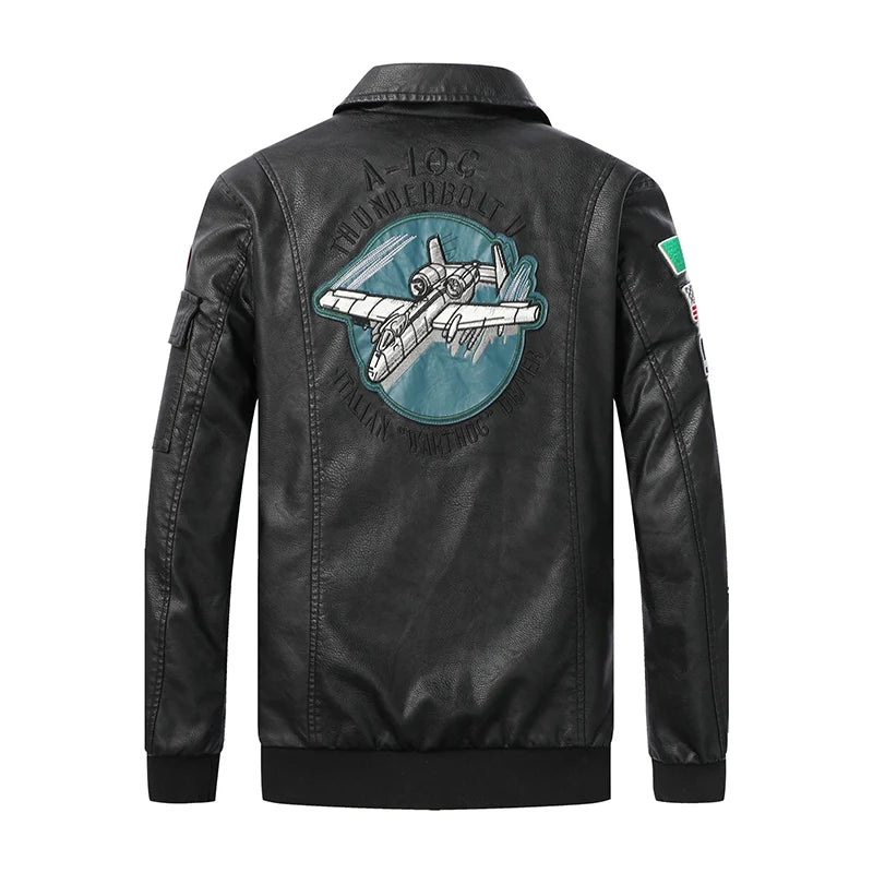 2024  Indian Embroidery Genuine Leather Jacket Men's Cowhide Motorcycle Jackets image 4