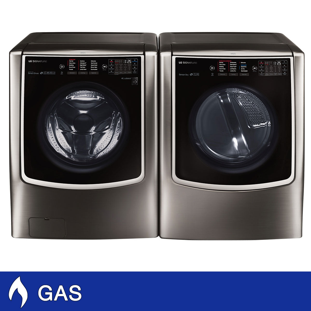 LG SIGNATURE Mega Capacity 5.8 cu. ft. TurboWash Steam Washer and 9.0 cu. image 1