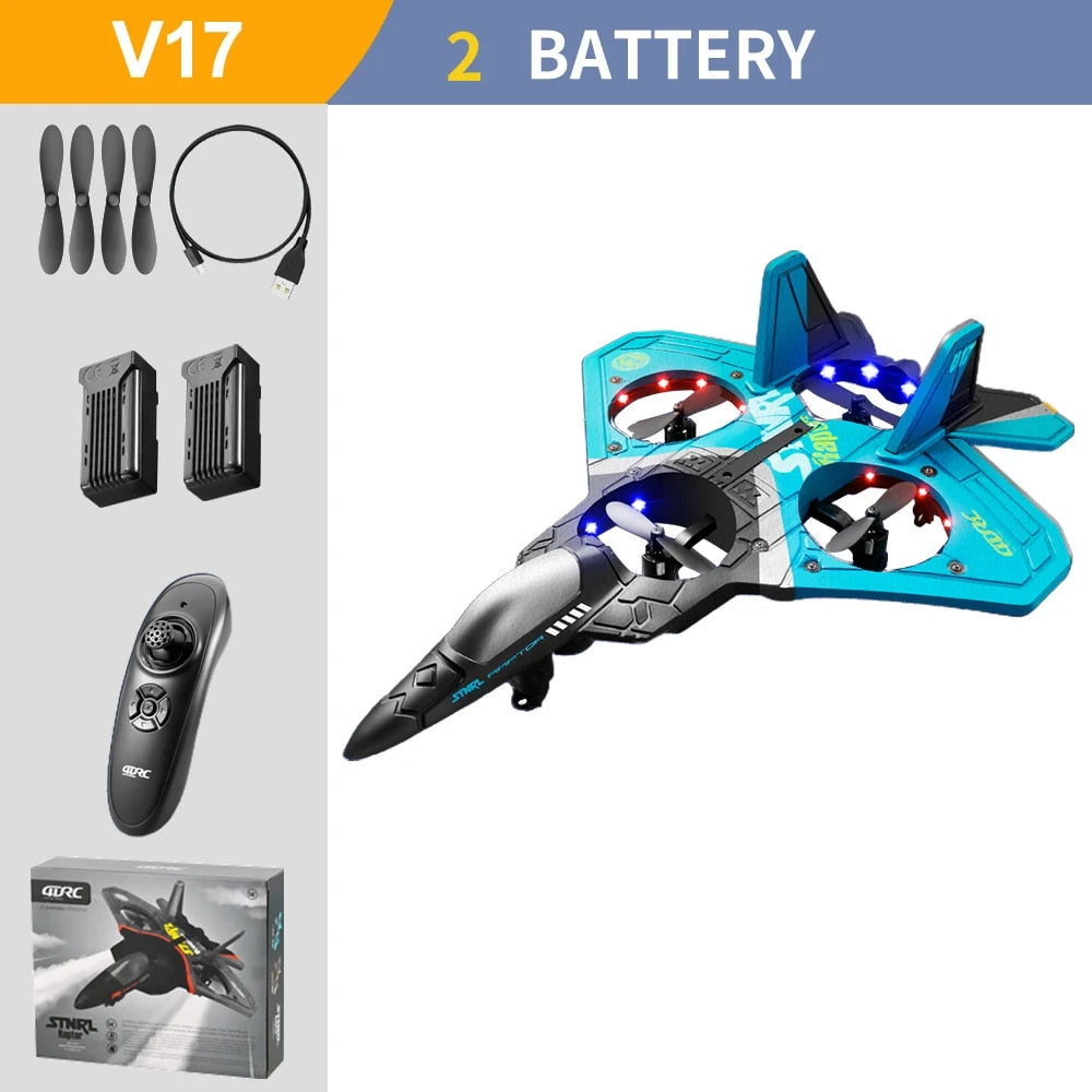 V17 RC Remote Control Airplane 2.4G Remote Control Fighter Hobby Plane Glider A image 3