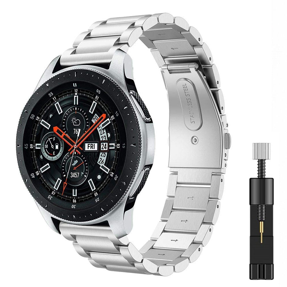 22mm Metal strap for Samsung Galaxy Watch 3 Huawei GT3 Pro Amazfit GTR/GTS Stai image 4