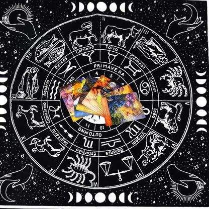 Divination Altar Cloth Velvet Three Moon Phase Goddess Tarot Card for Oracle Ta image 9
