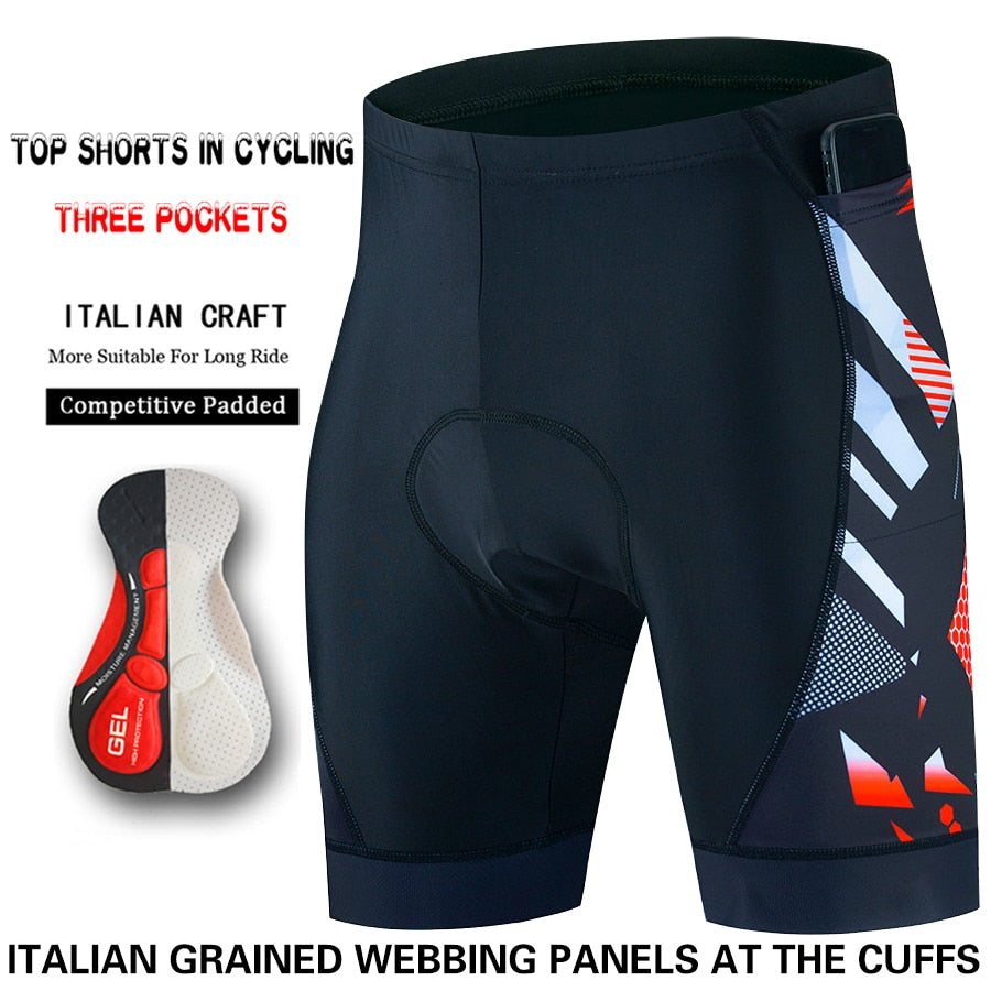 Three pocket Cycling Shorts Bike Tights Triathlon 5D Gel Padded Pro Lycra Bicyc image 8