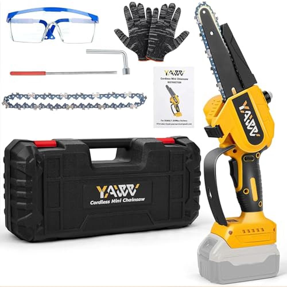 6" Cordless Mini Chainsaw Dewalt 20V Max-Compatible Brushless Motor 800W Power