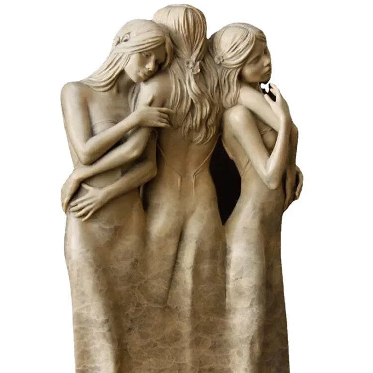 Ornaments Home Garden Garden Study Resin Ornaments New Three Goddess Sculpture image 1